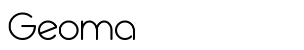 Geoma font preview